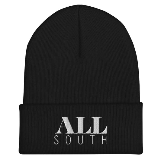 Cuffed Brand Beanie | White